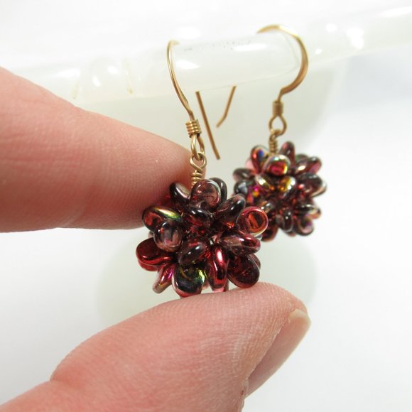 Handwoven earrings - Picture 4 of 7